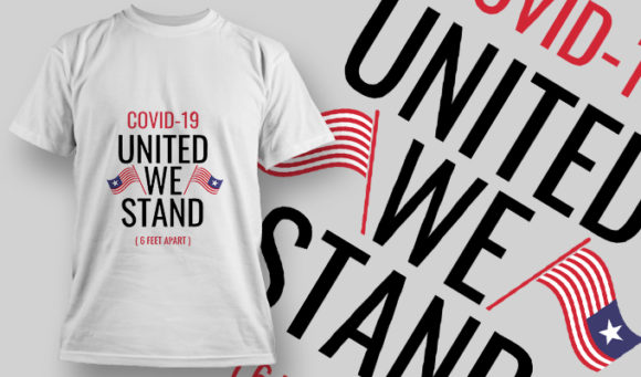 COVID-19 United We Stand T-shirt Design 1