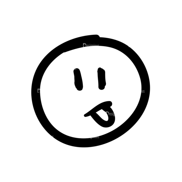 Doodle Emoticons Set 1 Vector Emoji 10 1