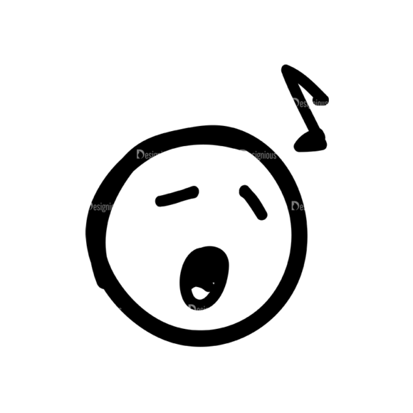 Doodle Emoticons Set 1 Vector Emoji 16 1