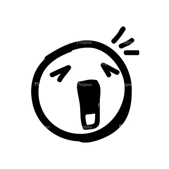 Doodle Emoticons Set 1 Vector Emoji 17 1