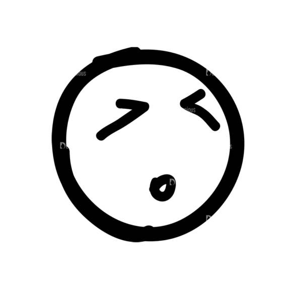 Doodle Emoticons Set 1 Vector Emoji 24 1