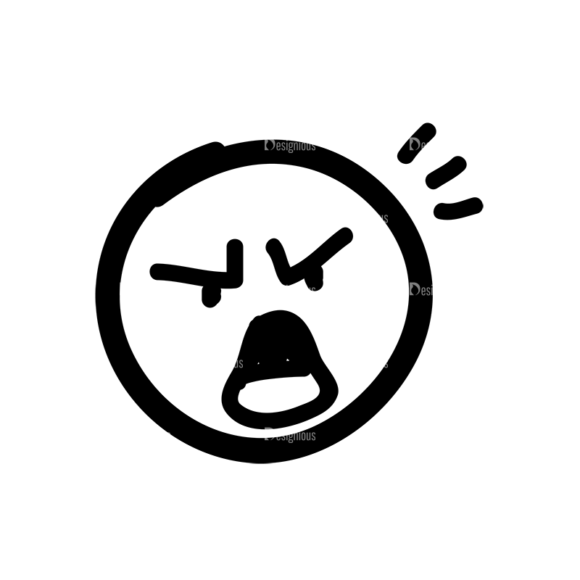 Doodle Emoticons Set 1 Vector Emoji 40 1