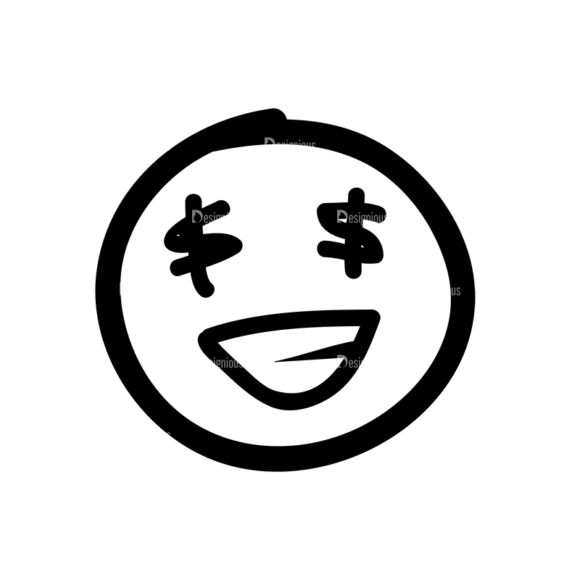Doodle Emoticons Set 1 Vector Emoji 44 1