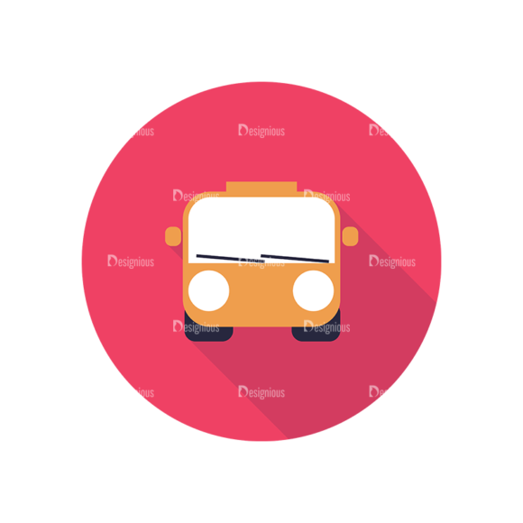 Flat Icons Set 4 Vector Bus 1