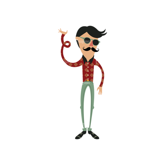 Hipster Vector Characters Set 1 Vector Character 01 1