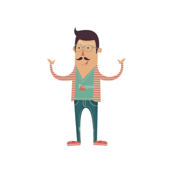 Hipster Vector Characters Set 1 Vector Character 02 1