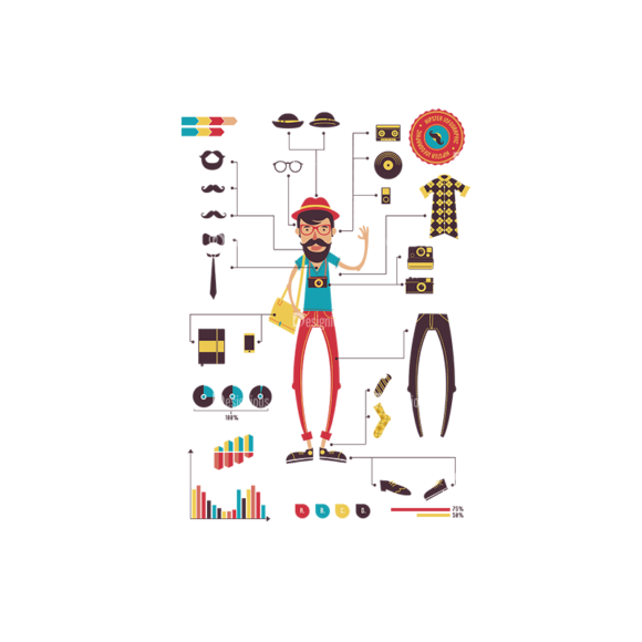 Hipster Vector Infographics Set 1 Vector Infographics 1