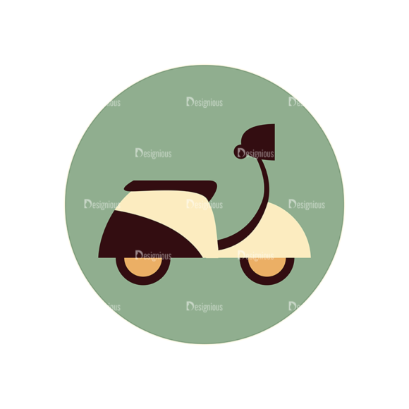 Hobbies Icons Vector Set 2 Vector Scooter 1