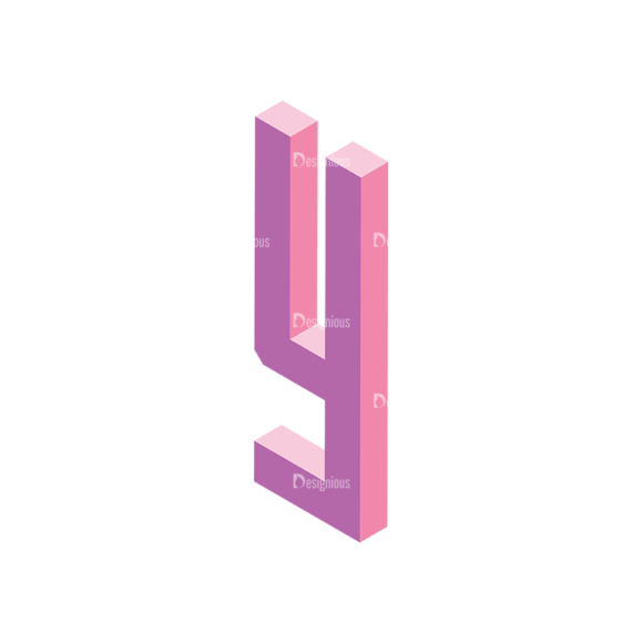 Isometric Alphabet Vector Y 1
