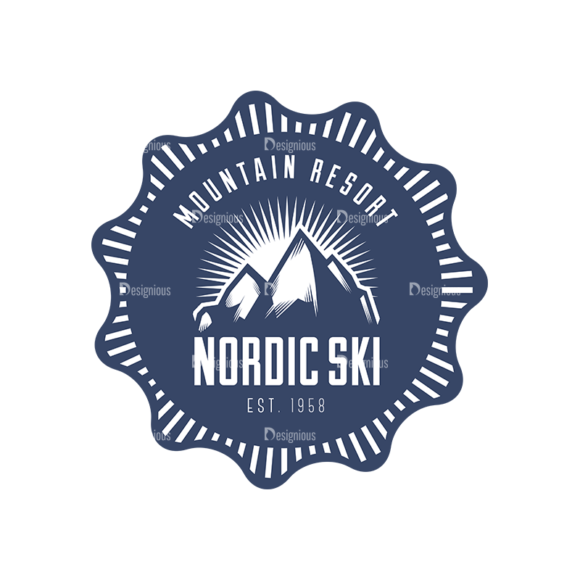 Nordic Skiing Elements Vector Set 3 Vector Logo 05 1