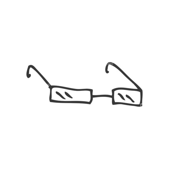 School Doodle Vector Set 1 Vector Eyeglass 1