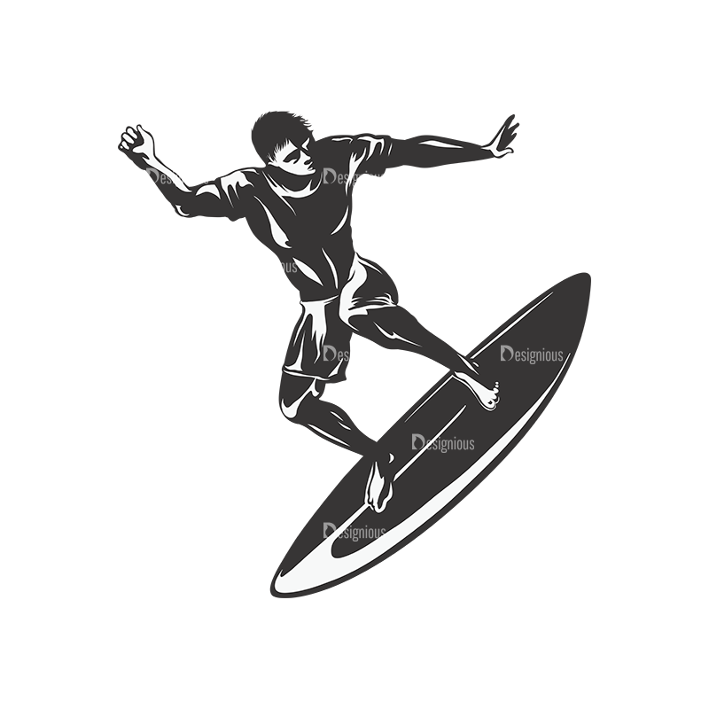 Surfer Silhouettes Pack 2 5 Preview - Designious