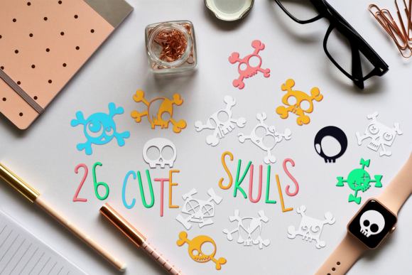 26 Cute Skulls SVG Cut Files