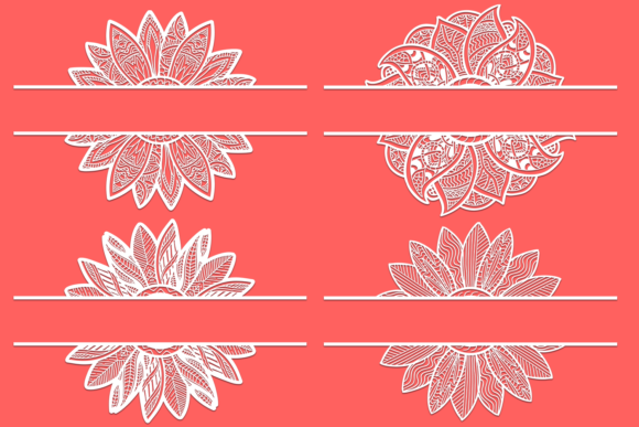 24 Zentangle Sunflowers SVG Cut Files 8