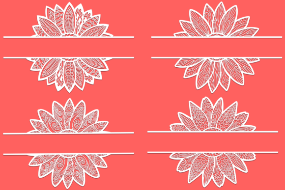 24 Zentangle Sunflowers SVG Cut Files 7
