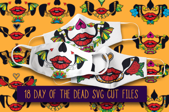 18 "Day of The Dead" Calavera Face Mask Designs