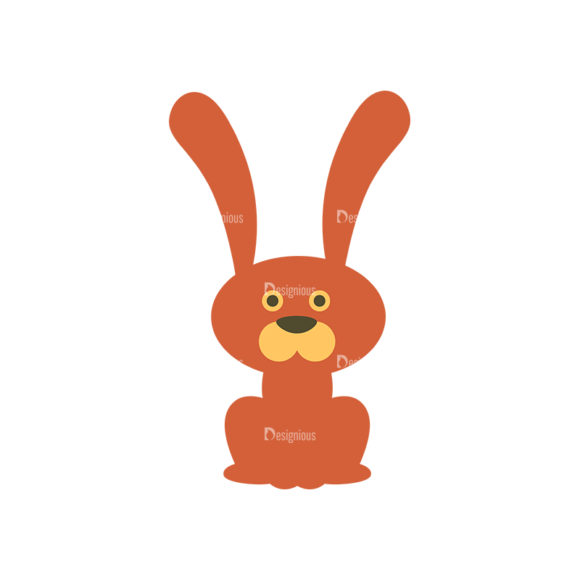 Cute Animals Bunny Svg & Png Clipart 1