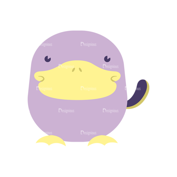 Cute Animals Duck Svg & Png Clipart 1