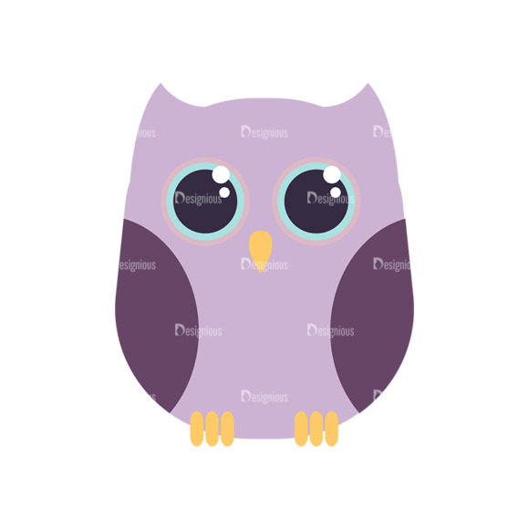 Cute Animals Owl Svg & Png Clipart 1