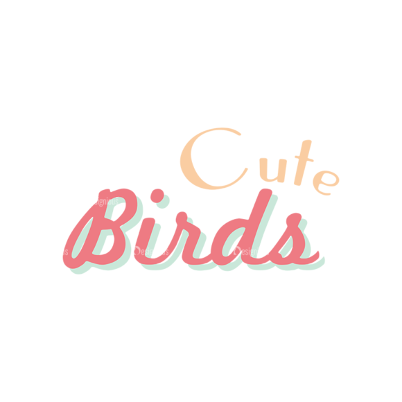 Cute Birds Bird Text Svg & Png Clipart 1