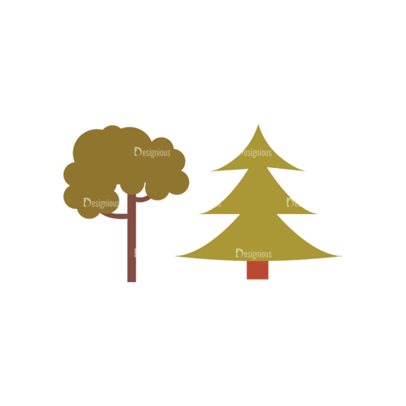 Cute Camping Tree Svg & Png Clipart 1