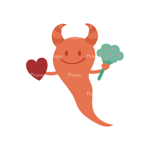 Cute Love Mosnters Monster Svg & Png Clipart 1