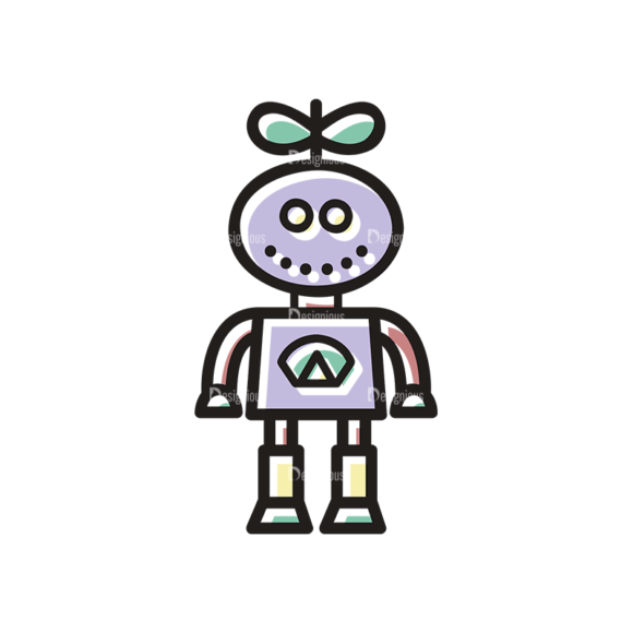 Cute Robots Robot Svg & Png Clipart 1