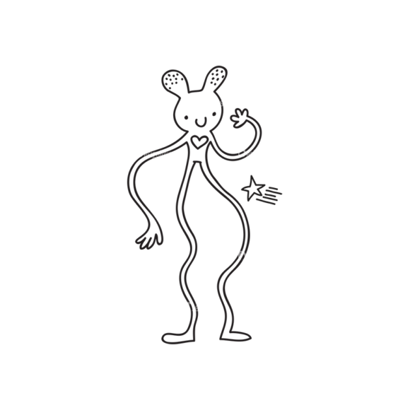 Doodle Monsters Monster Svg & Png Clipart 1