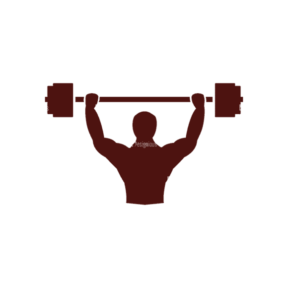 Fitness Elements Weightlifting Svg & Png Clipart 1