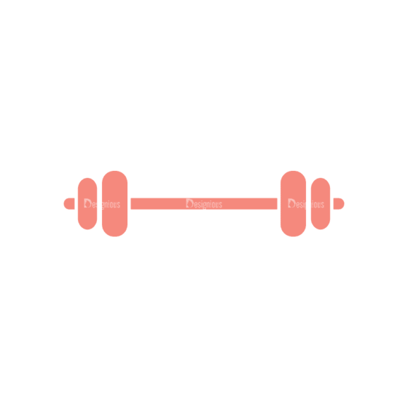 Fitness Barbell Svg & Png Clipart 1