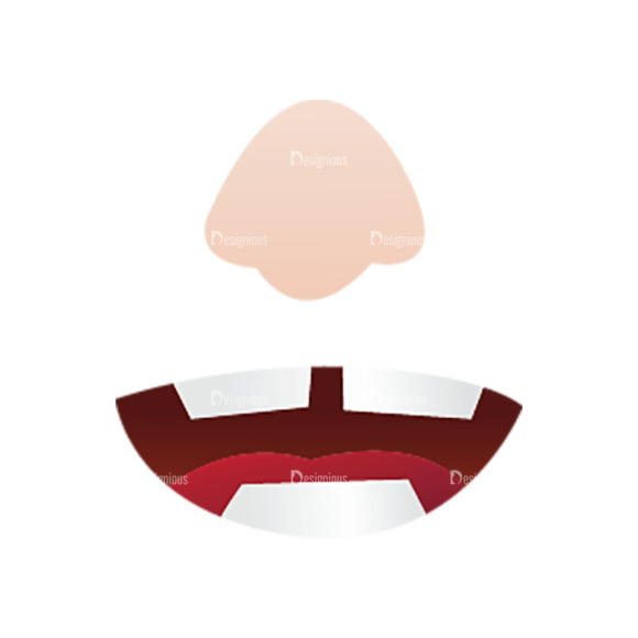 Geek Mascots Mouth And Nose Svg & Png Clipart 1