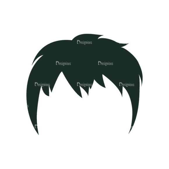 Manga Boy Hair Svg & Png Clipart 1