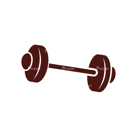 Sport Elements Barbell Svg & Png Clipart 1