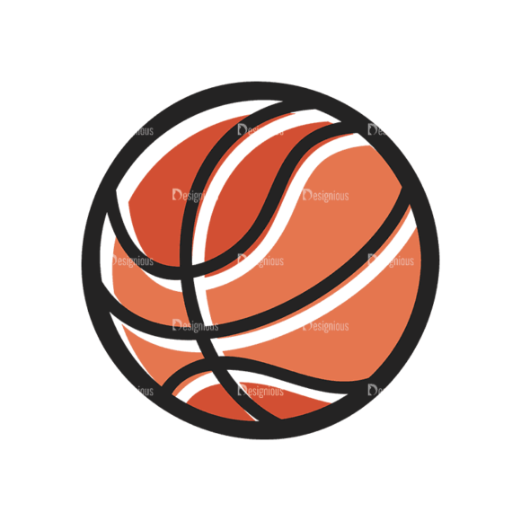 Sports Doodle Basketbaal Svg & Png Clipart 1