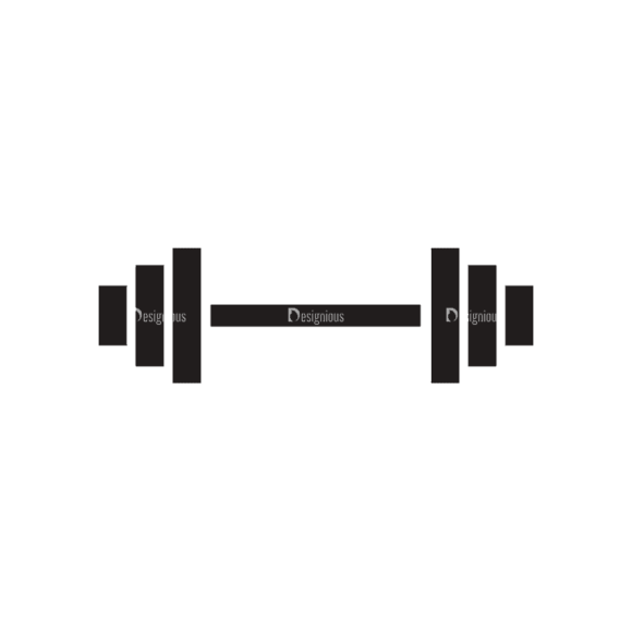 Sports Logos Barbell Svg & Png Clipart 1