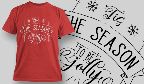 Tis The Season To Be Jolly T Shirt Typography 2153 1