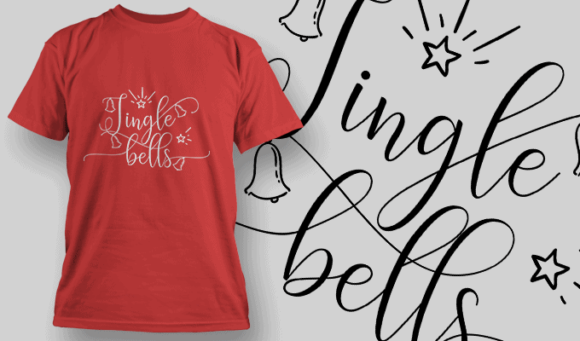 Jingle Bells T Shirt Typography 2156 1