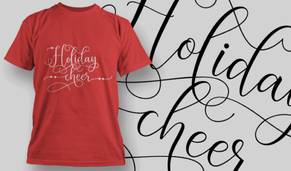 Holiday Cheer T Shirt Typography 2159 1