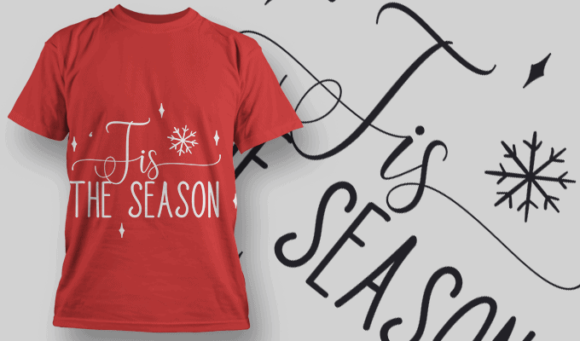 Tis The Season T Shirt Typography 2160 1