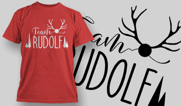 Team Rudolf T Shirt Typography 2162 1