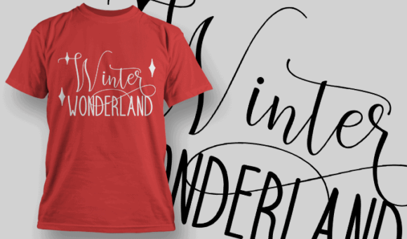 Winter Wonderland T Shirt Typography 2165 1