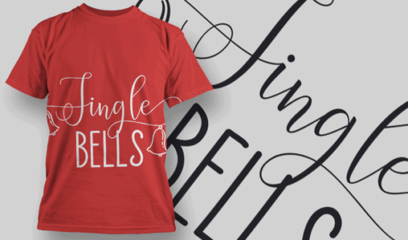 Jingle Bells T Shirt Typography 2166 1