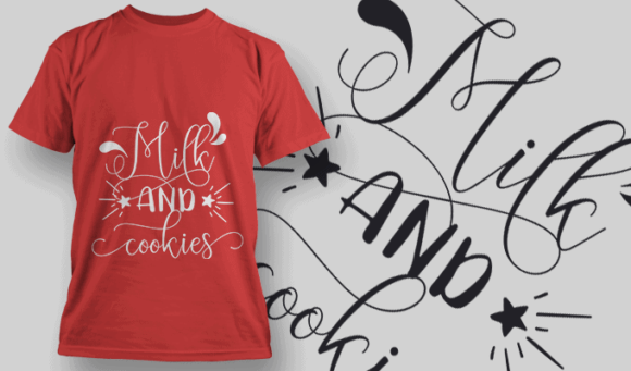Milk And Cookies T Shirt Typography 2178 1