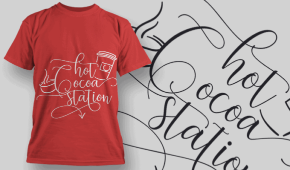 Hot Cocoa Station T Shirt Typography 2184 1
