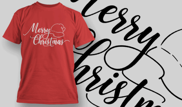 Merry Christmas T Shirt Typography 2199 1