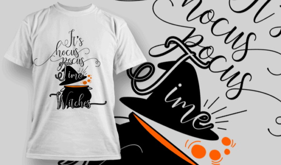 Its Hocus Pocus Time Witches T Shirt Typography 2230 1