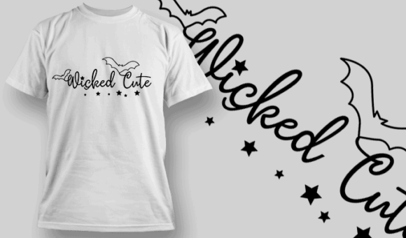 Wicked Cute T Shirt Typography 2231 1