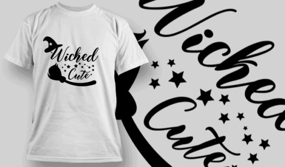 Wicked Cute T Shirt Typography 2236 1