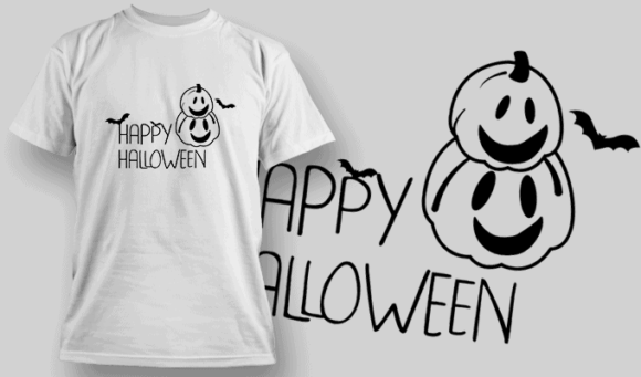 Happy Halloween T Shirt Typography 2268 1