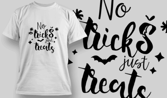 No Tricks Just Treats T Shirt Typography 2281 1